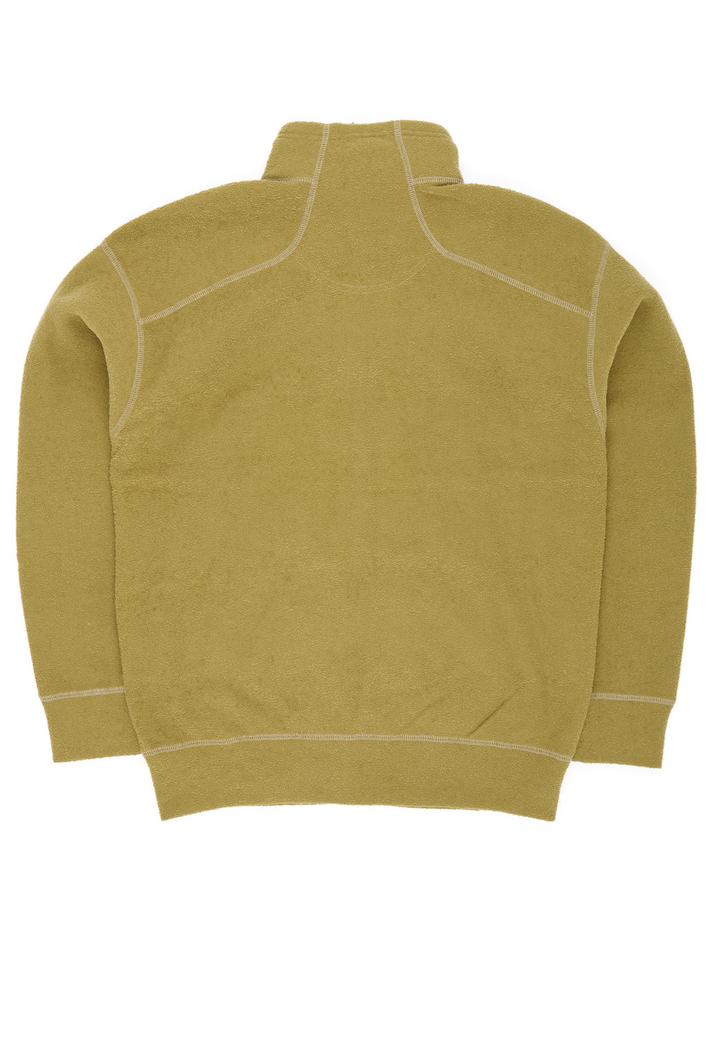 and wander Men's Pe Warm Pile Stand Zip Fleece - Yellow Olive