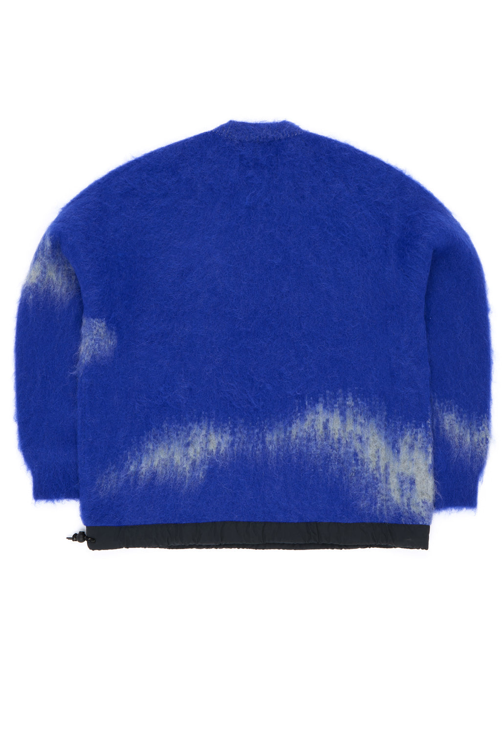 and wander Men's Jacquard Shaggy Knit Crew Neck - Blue