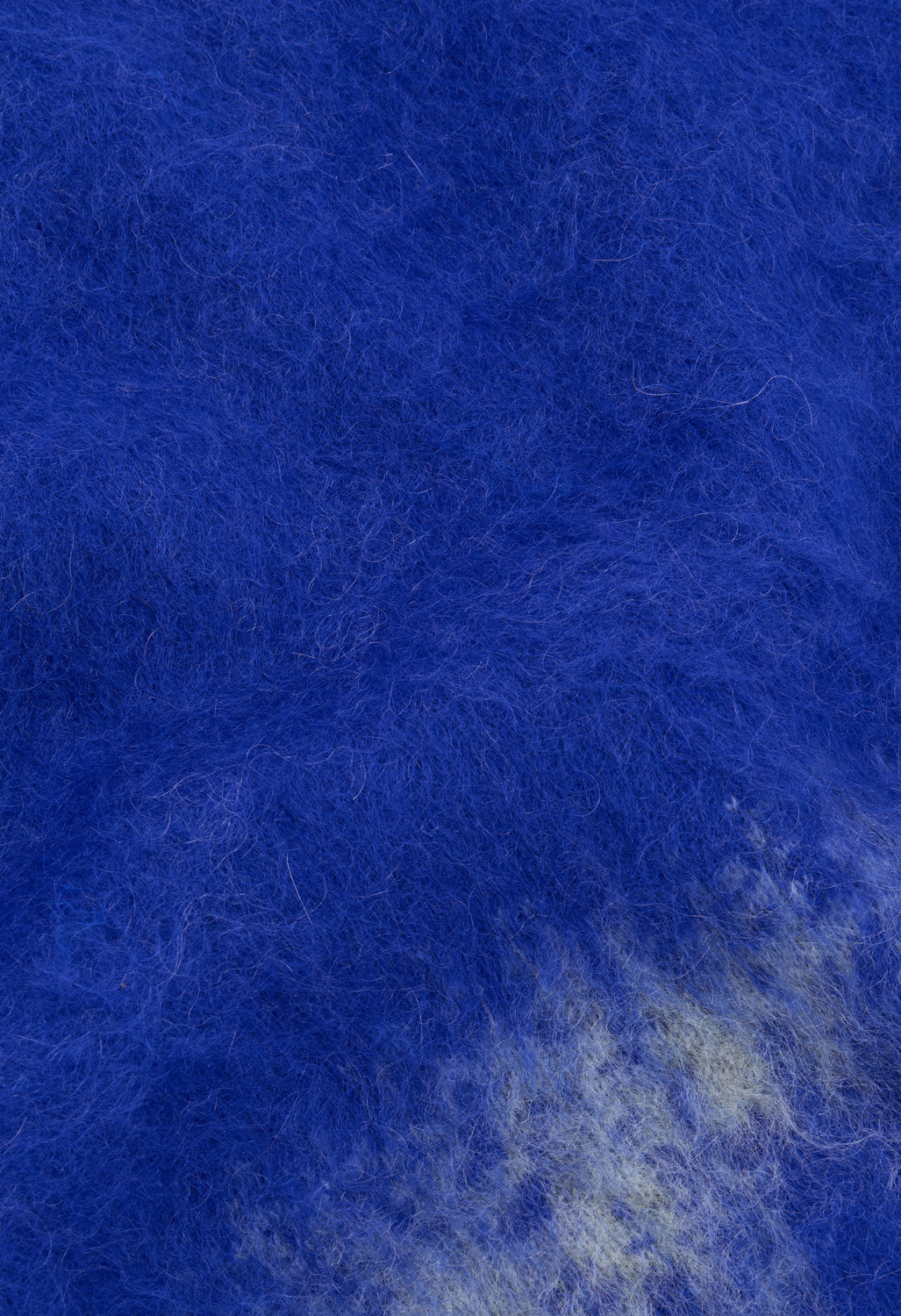 and wander Men's Jacquard Shaggy Knit Crew Neck - Blue