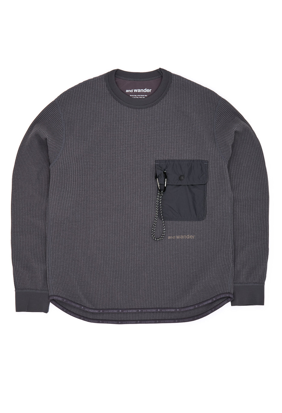 and wander Women's Pe Waffle Long Sleeve T-Shirt - Grey