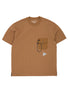 and wander Men's Heavy Cotton Pocket Short Sleeve T-Shirt - Brown