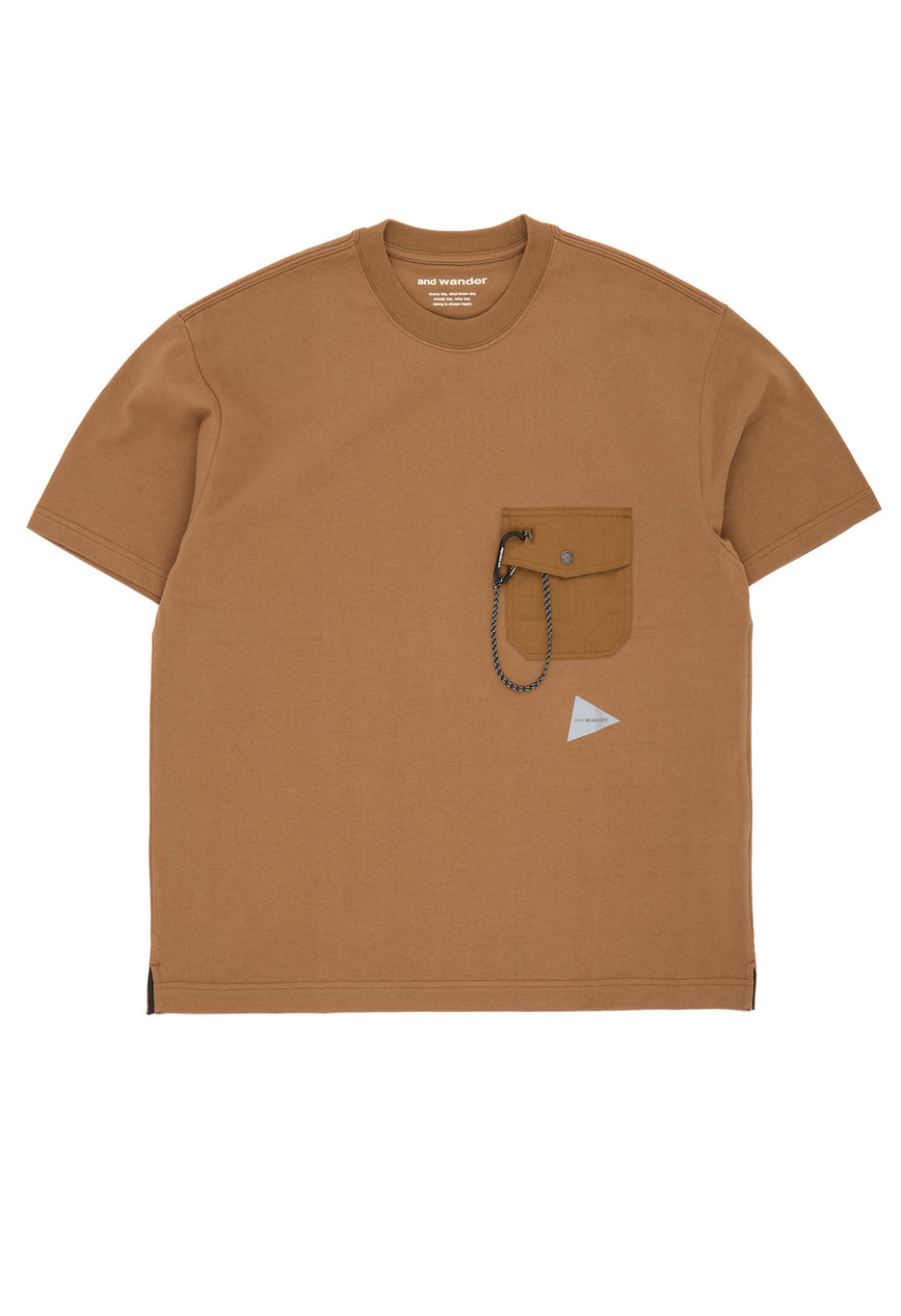 and wander Men's Heavy Cotton Pocket Short Sleeve T-Shirt - Brown