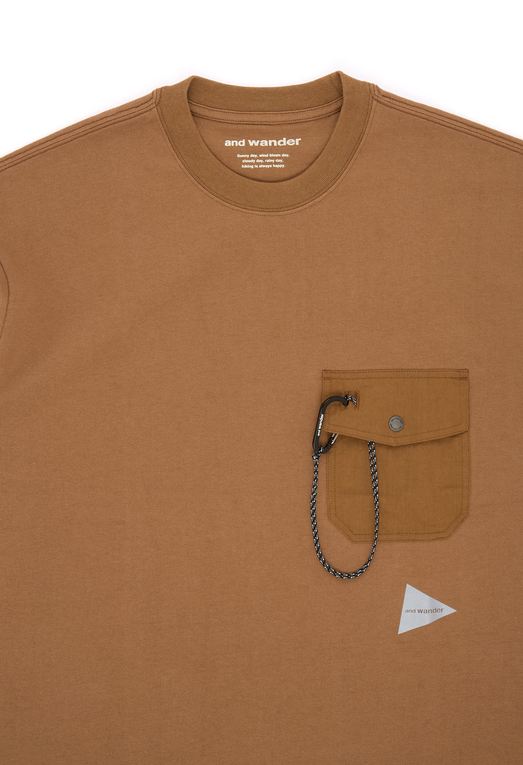 and wander Men's Heavy Cotton Pocket Short Sleeve T-Shirt - Brown