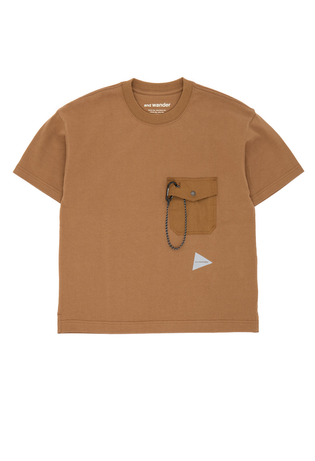 and wander Women's Heavy Cotton Pocket Short Sleeve T-Shirt - Brown