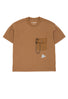 and wander Women's Heavy Cotton Pocket Short Sleeve T-Shirt - Brown