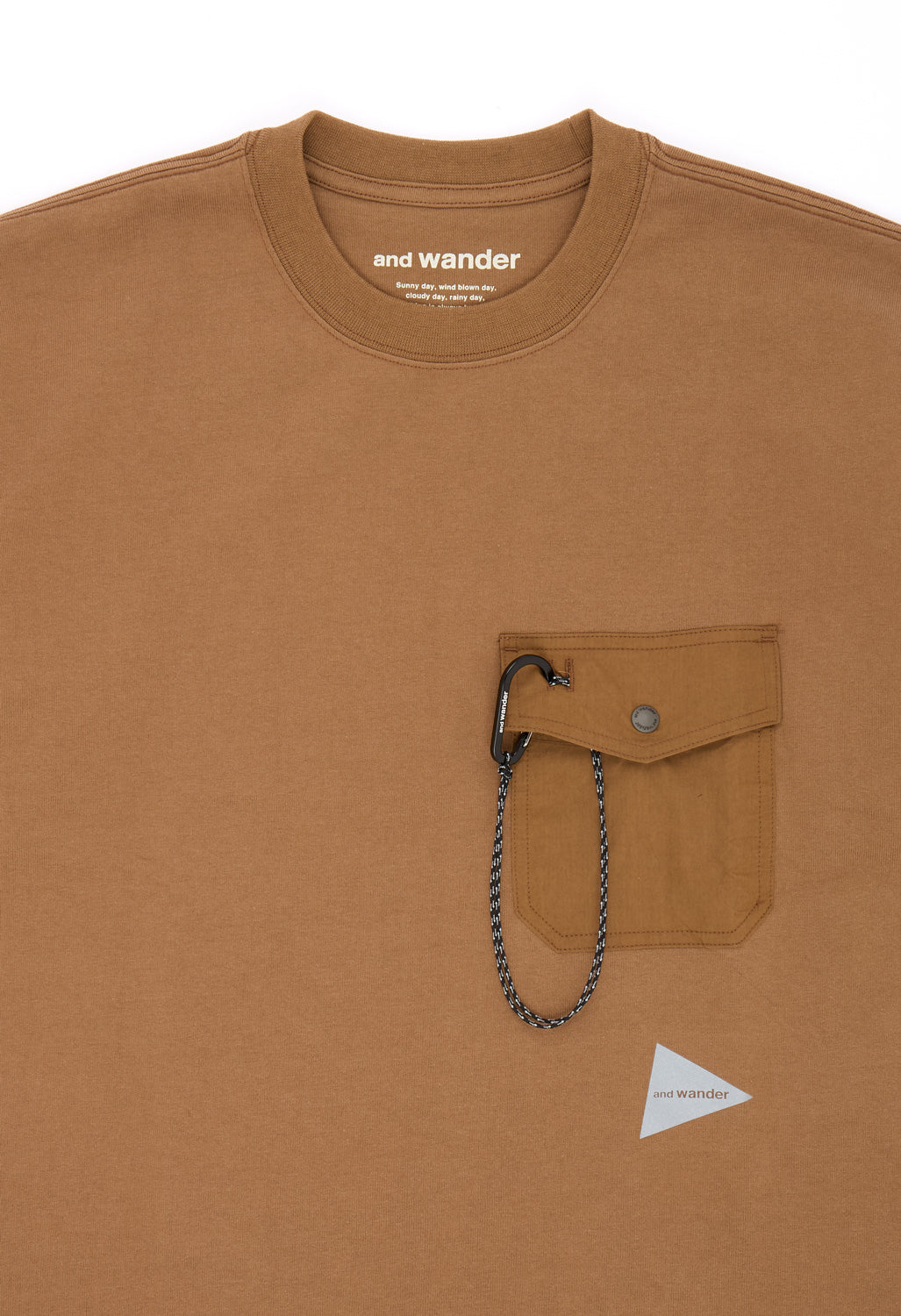 and wander Women's Heavy Cotton Pocket Short Sleeve T-Shirt - Brown