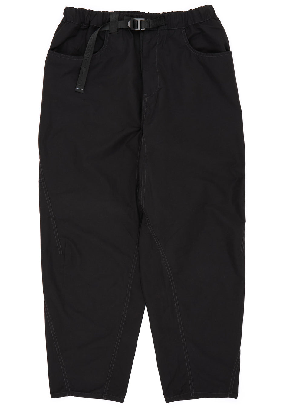 and wander Men's High Count Cloth Wide Pants - Black