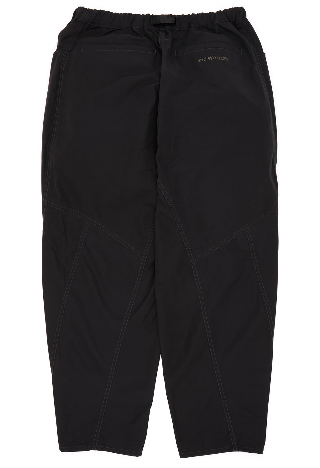 and wander Men's High Count Cloth Wide Pants - Black