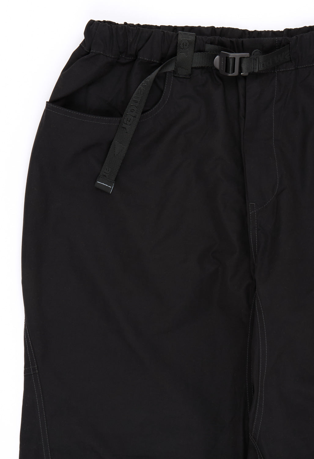 and wander Men's High Count Cloth Wide Pants - Black