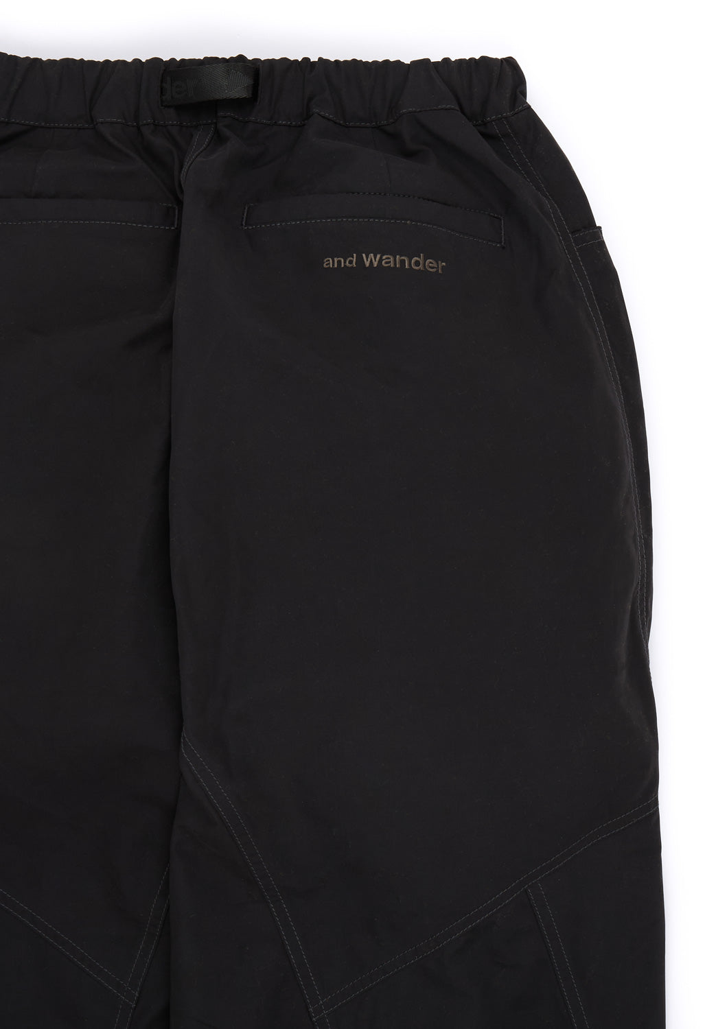 and wander Men's High Count Cloth Wide Pants - Black
