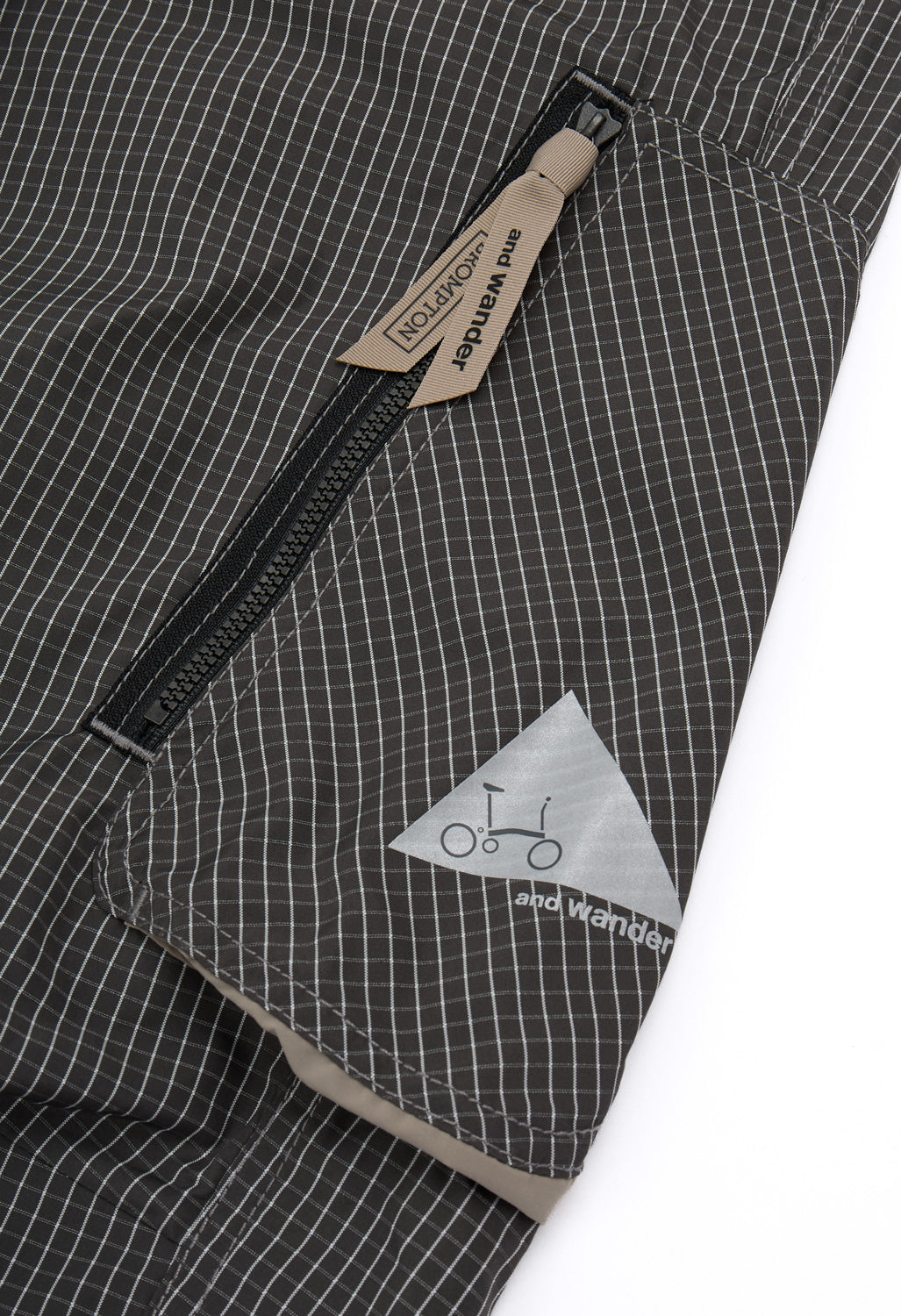 and wander x Brompton Men's Reflective Rip Pants - Grey