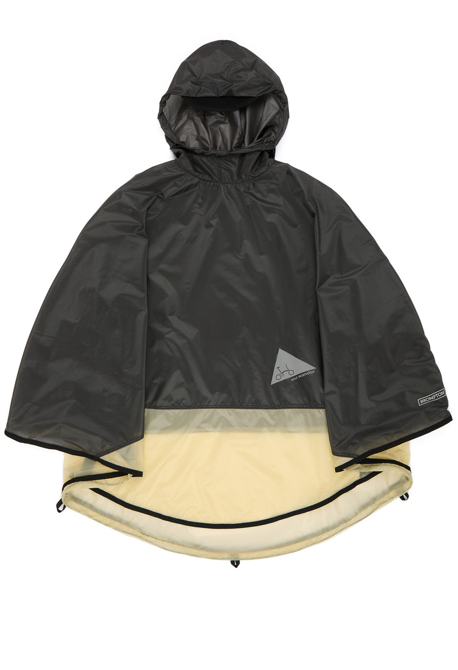 and wander x Brompton Sil Poncho - Grey