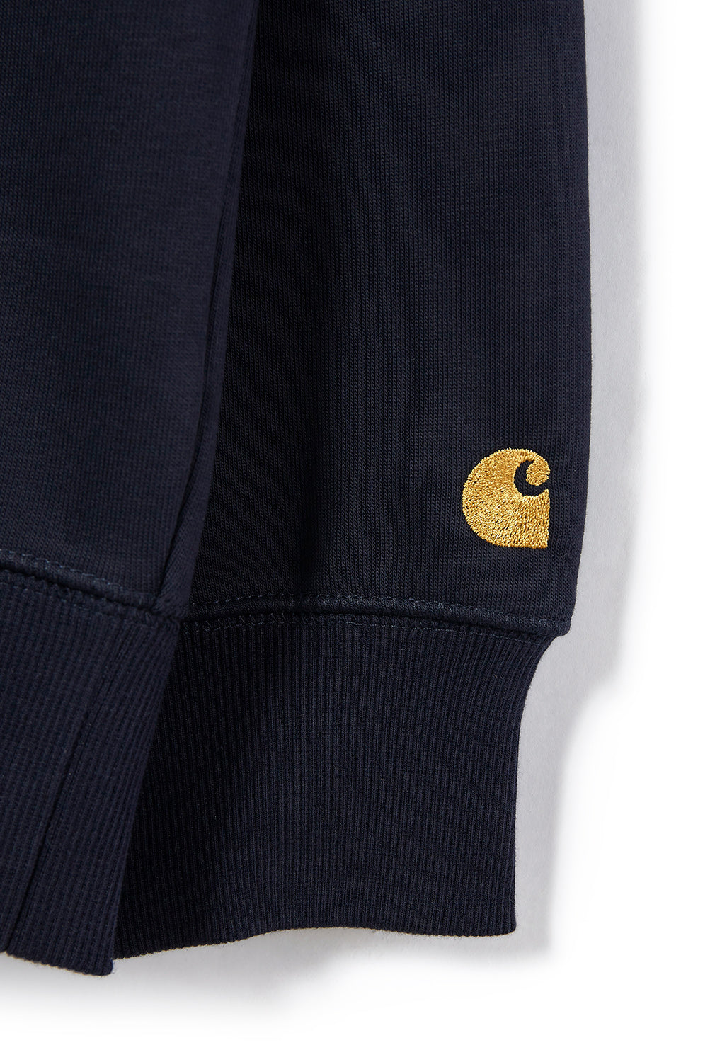 Carhartt WIP Hooded Chase Men's Sweatshirt - Dark Navy/Gold