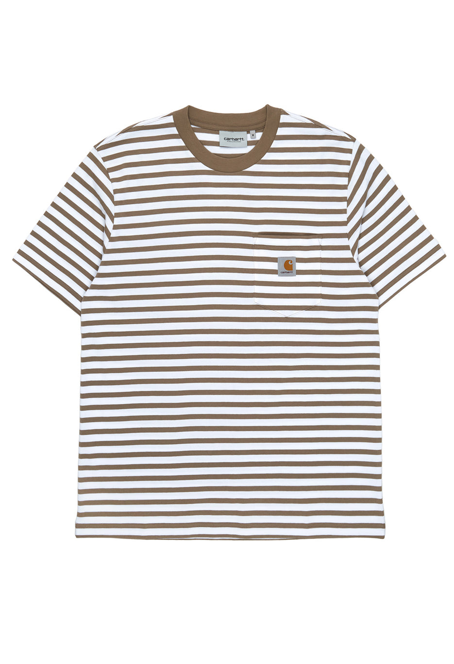 Carhartt WIP Men's Seidler Pocket T-Shirt - Seidler Stripe, Branch / White