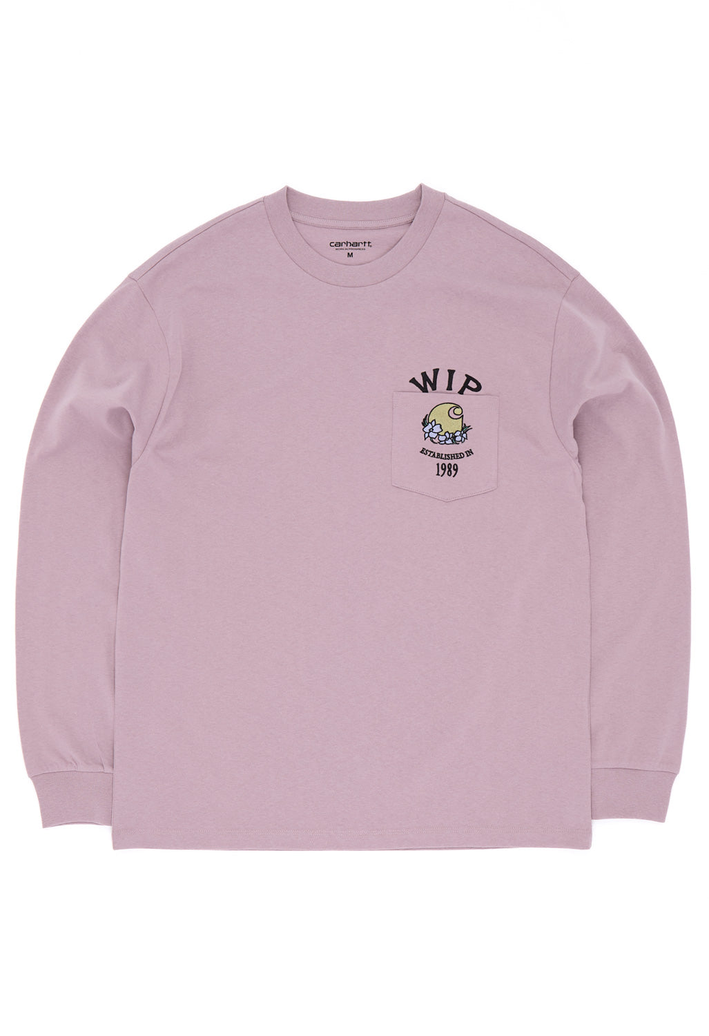 Carhartt WIP Women's Jubilee Long Sleeve Pocket T-Shirt - Pink Fog