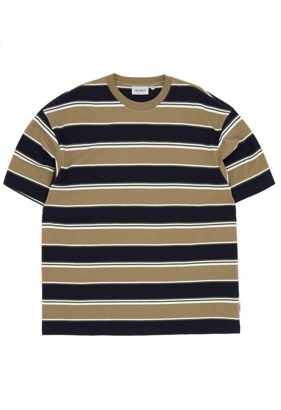 Carhartt WIP Malone T-Shirt - Malone Stripe, Brass