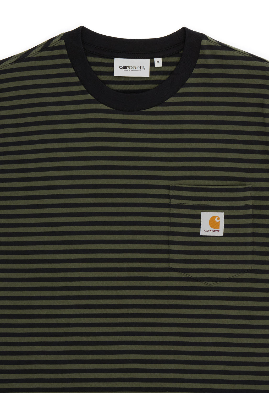 Carhartt WIP Verner Pocket T-Shirt - Verner Stripe / Black / Opuntia