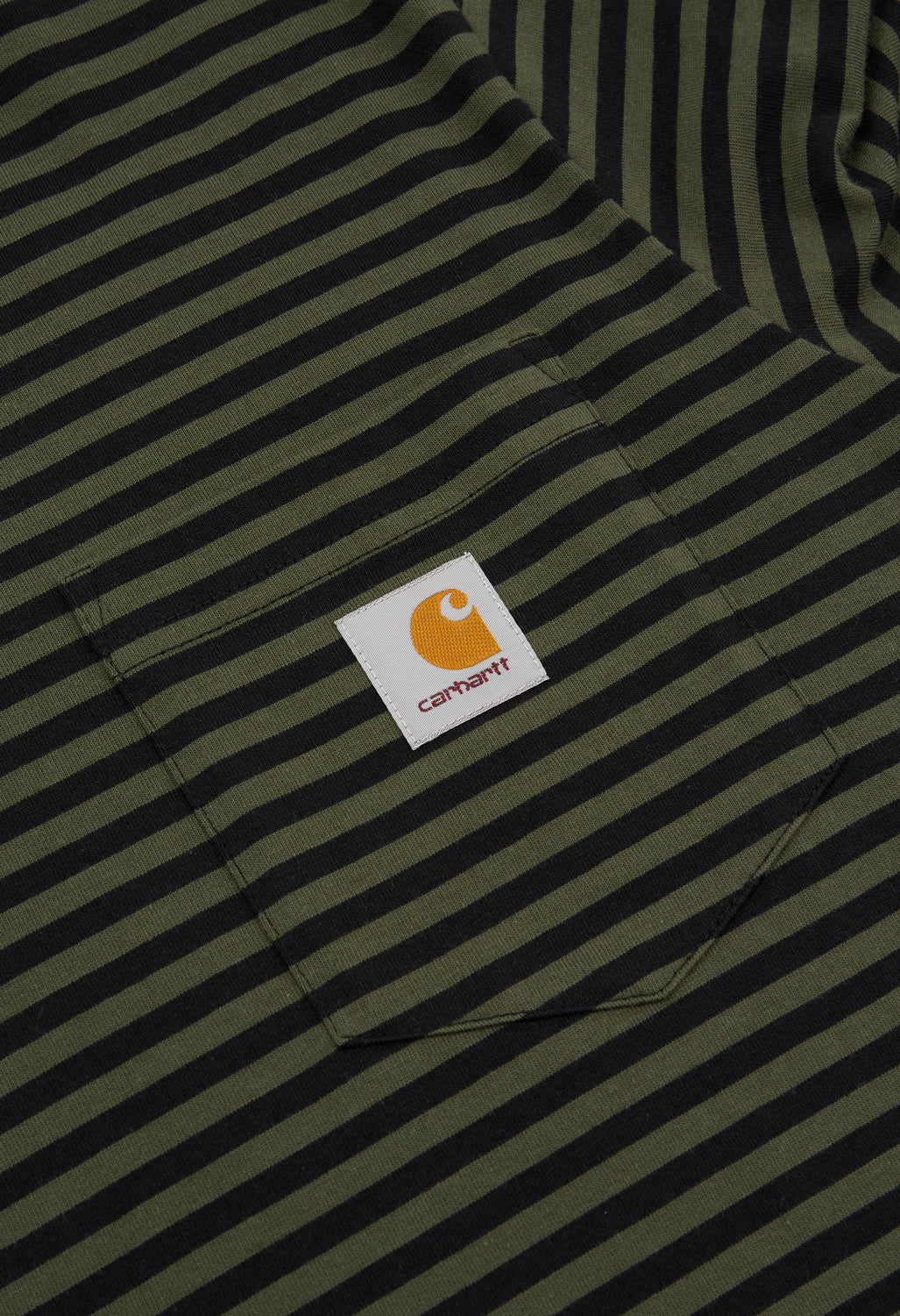 Carhartt WIP Verner Pocket T-Shirt - Verner Stripe / Black / Opuntia