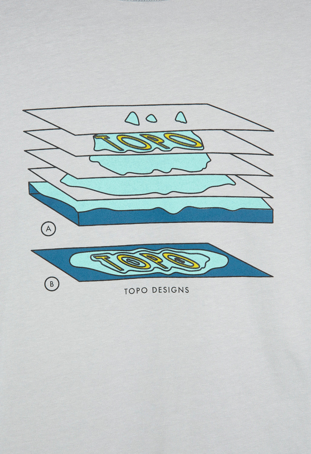 Topo Designs Men's Geographic Tee - Grey