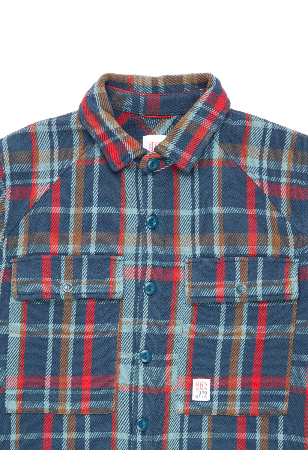 Topo Designs Men's Mountain Shirt Jacket - Pond Blue Multi Plaid