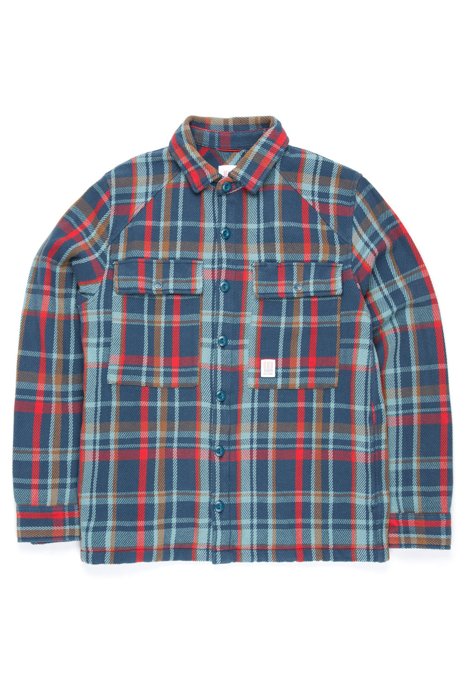 Topo Men's Mountain Shirt Jacket - Pond Blue Multi Plaid
