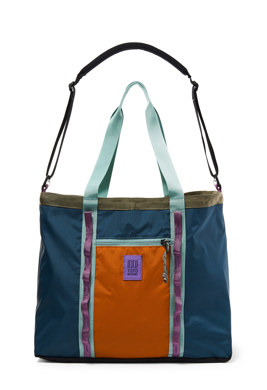 Topo Designs Mountain Utility Tote - Pond Blue / Spice