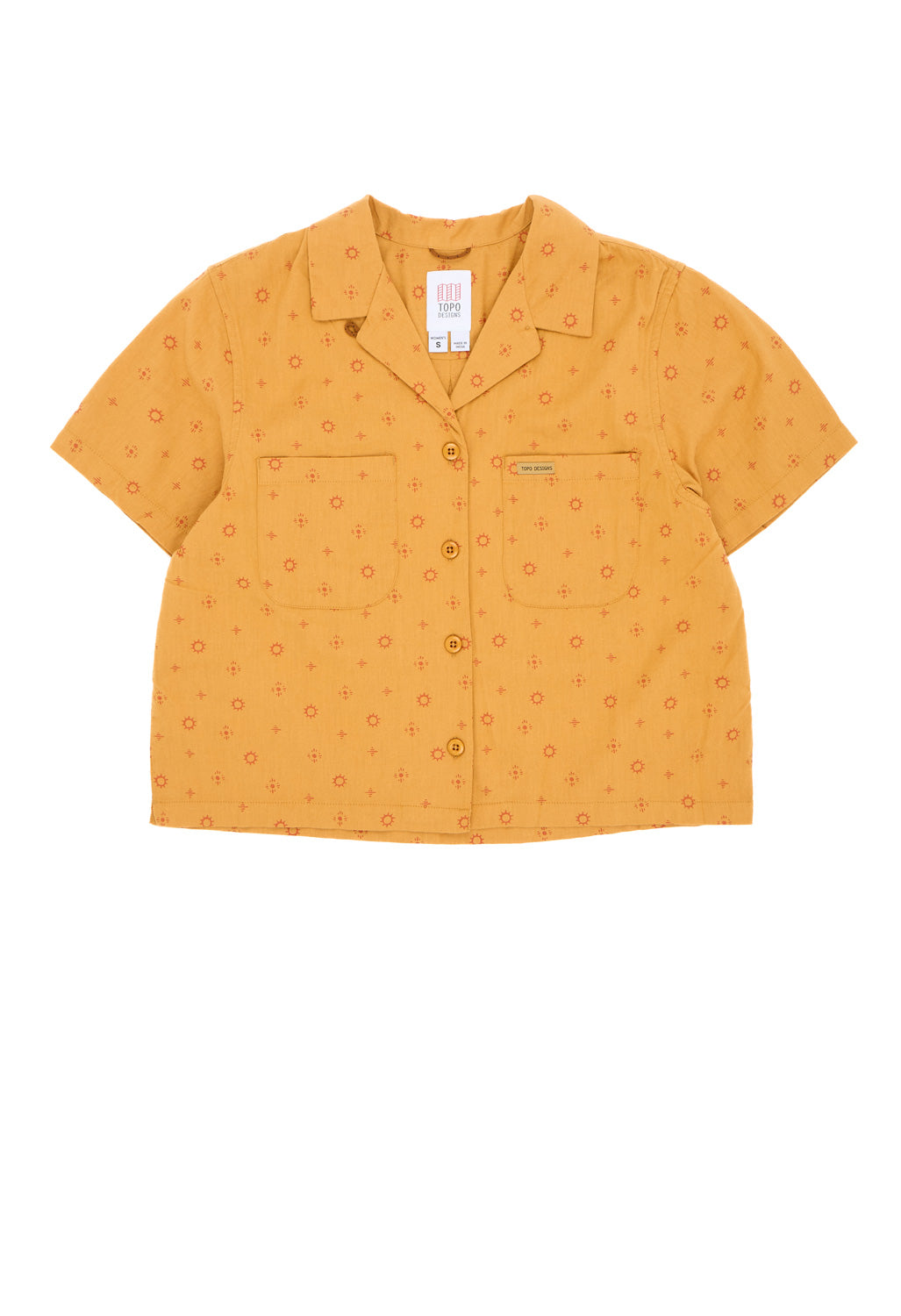 Topo Designs Women's Daytripper Shirt - Tossed Motif Goldenrod