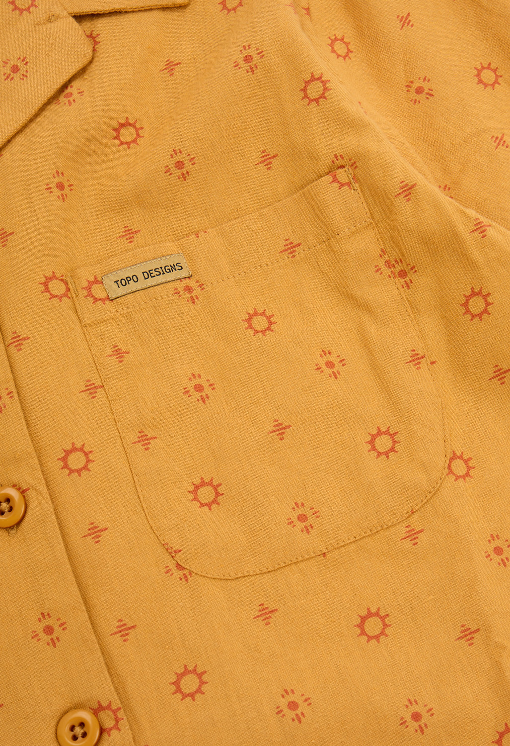 Topo Designs Women's Daytripper Shirt - Tossed Motif Goldenrod