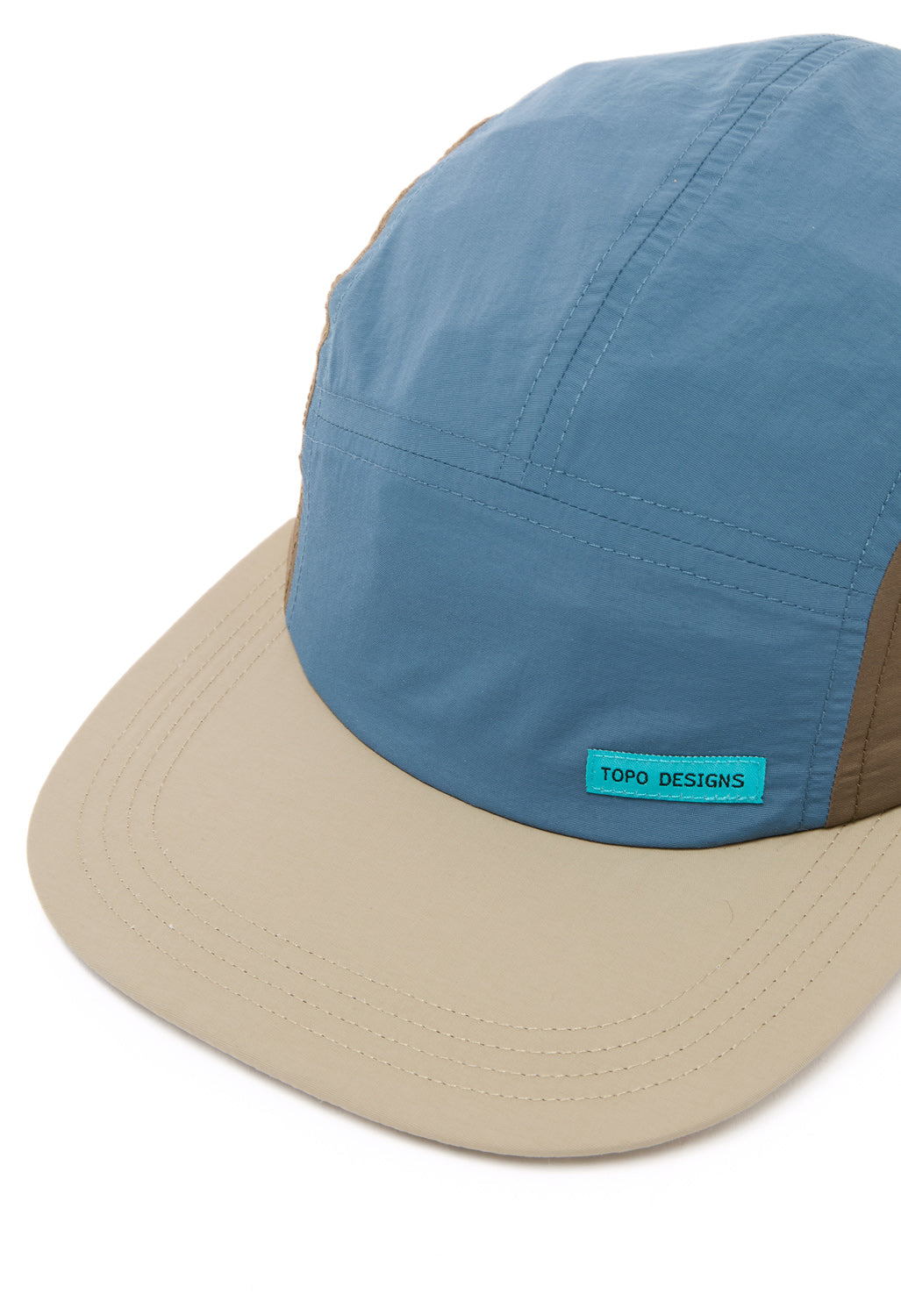 Topo Designs Nylon Camp Hat - Stone Blue Block