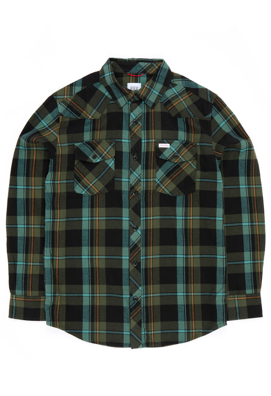 Topo Designs Men's Long Sleeve Mountain Shirt - Olive Multi Plaid