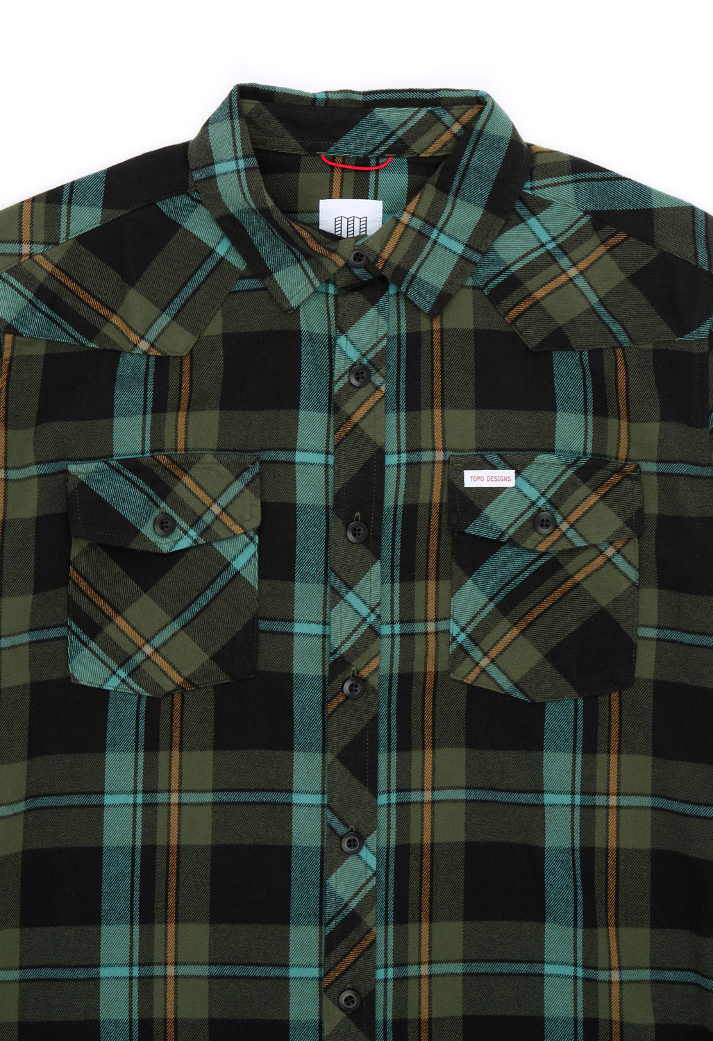 Topo Designs Men's Long Sleeve Mountain Shirt - Olive Multi Plaid