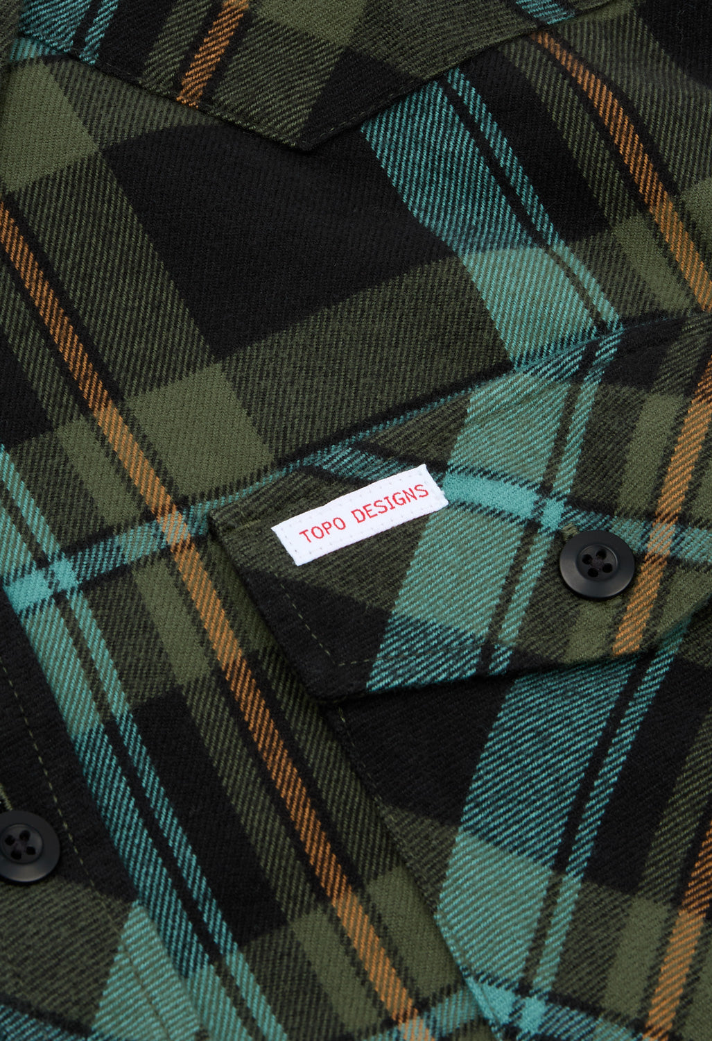 Topo Designs Men's Long Sleeve Mountain Shirt - Olive Multi Plaid