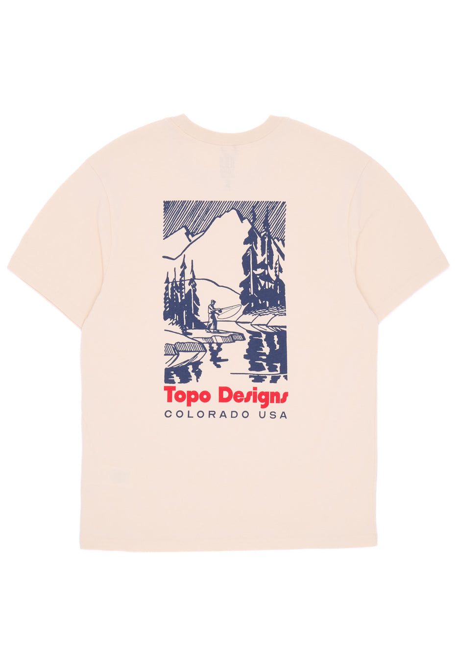 Topo Designs Men's Mountain River Tee - Bone White