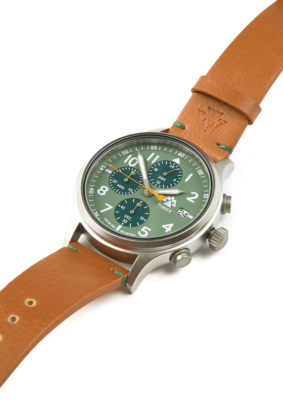 Timex Expedition North Sierra Chronograph Watch - Silver / Green / Light Brown