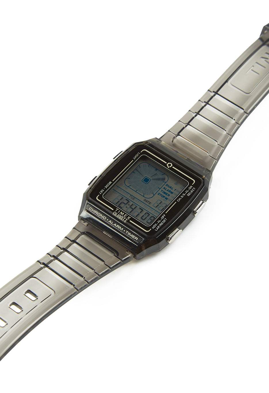 Timex Q LCA Transparent Watch - Gray Transparent / Gray Transparent