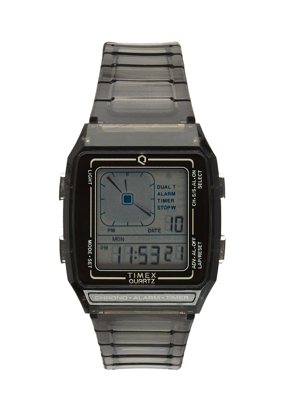 Timex Q LCA Transparent Watch - Gray Transparent / Gray Transparent