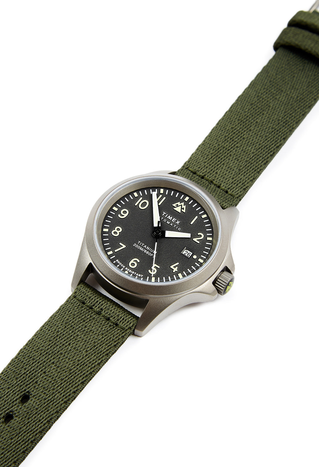 Timex Expedition North Titanium Automatic Watch Titanium Grey Olive