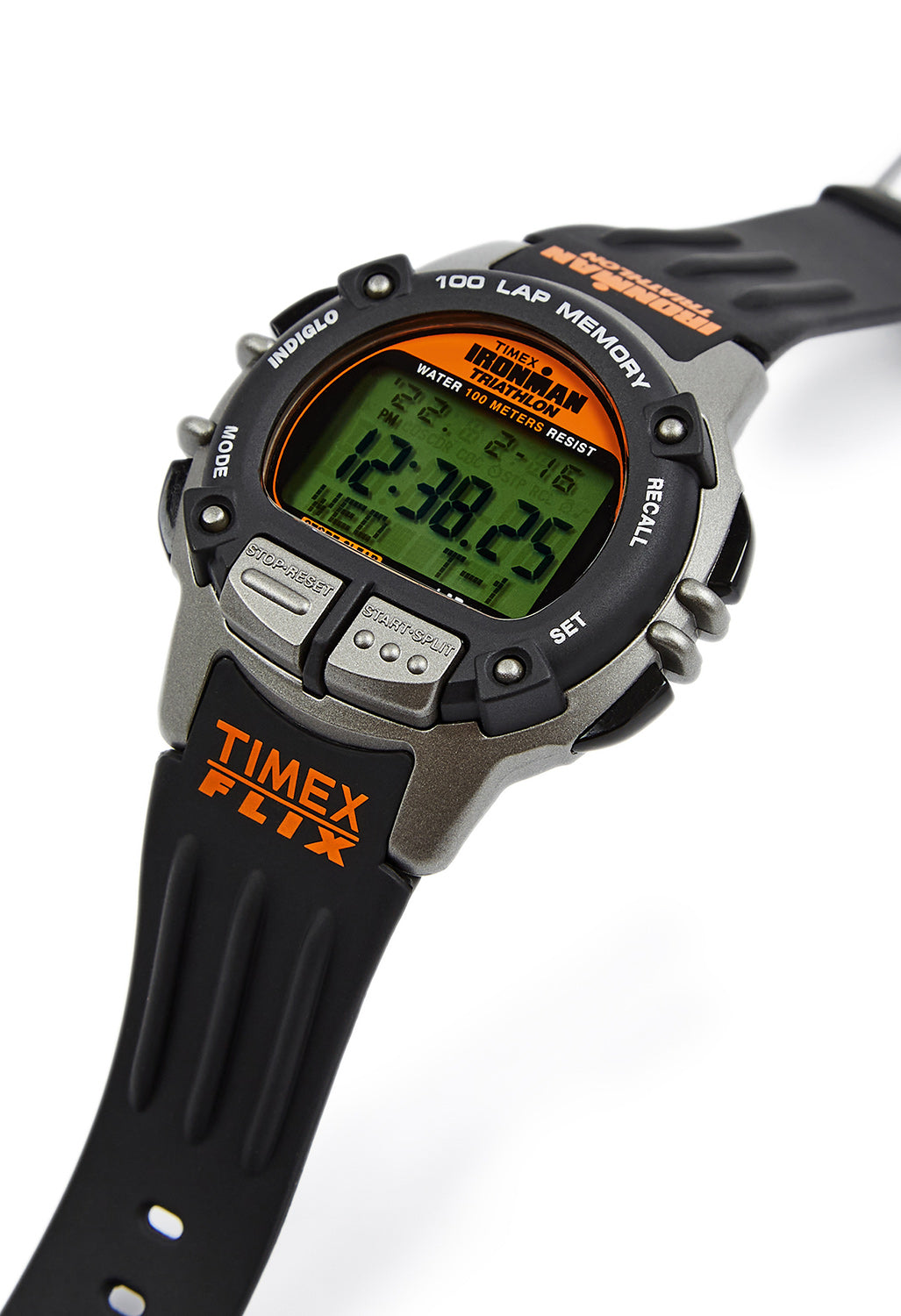 Timex Ironman Flix 100 Lap Watch Grey Black