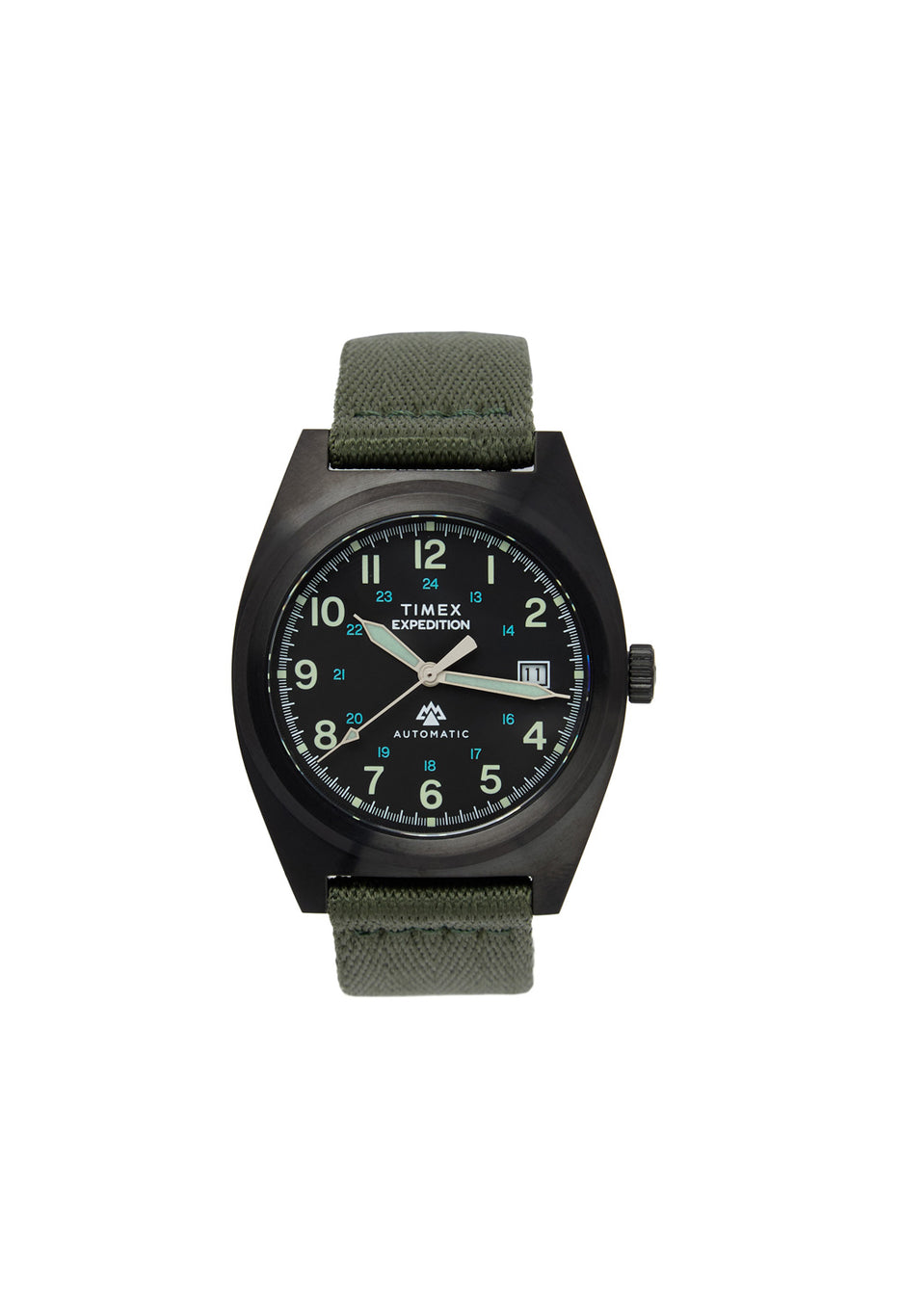 Timex Expedition Capstone Automatic 39mm Watch - Gunmetal / Green / Green