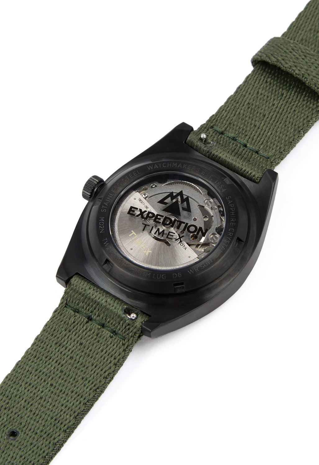 Timex Expedition Capstone Automatic 39mm Watch - Gunmetal / Green / Green