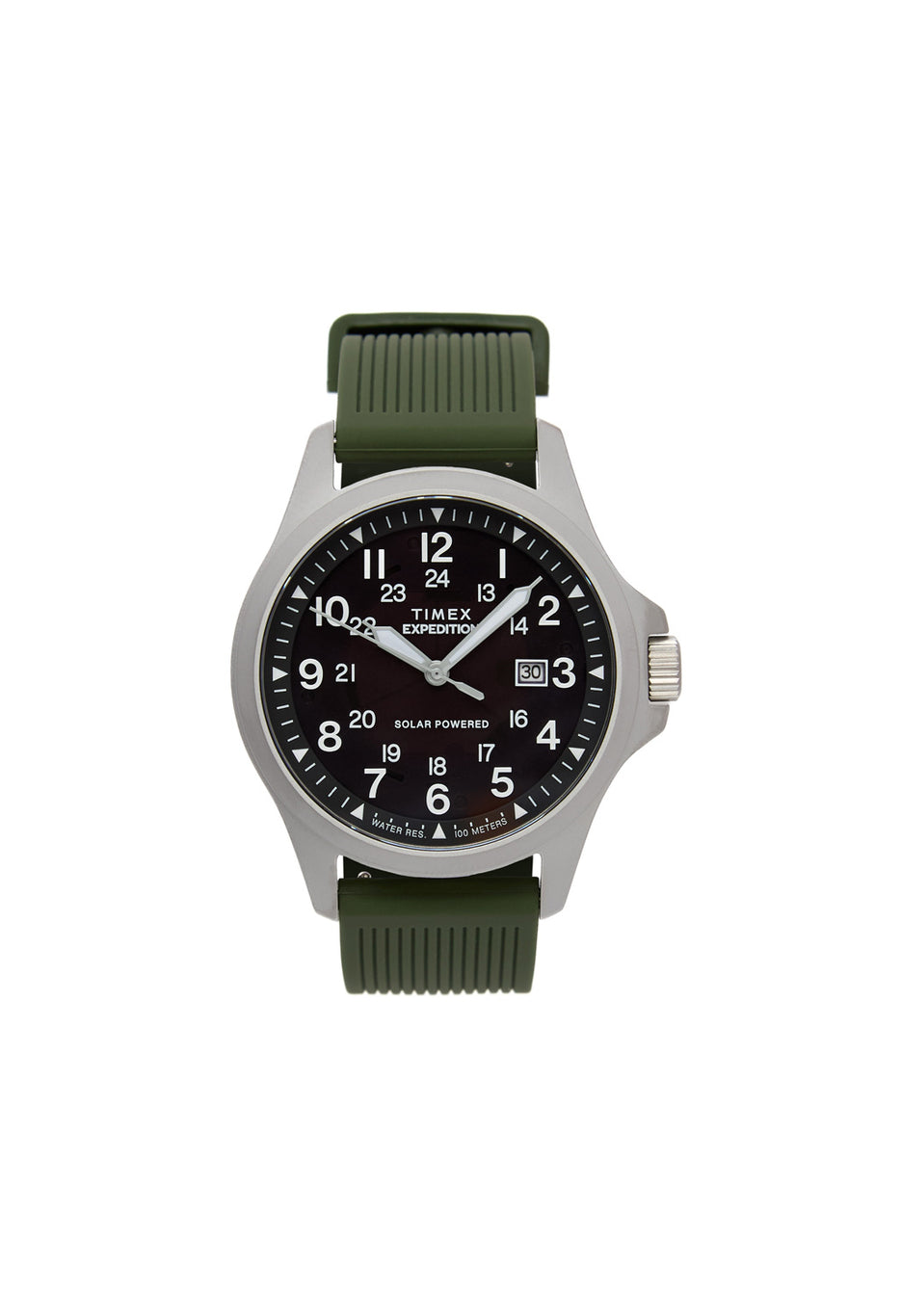 Timex Expedition Field Post Solar 41mm Watch - Black / Stainless Steel / Green