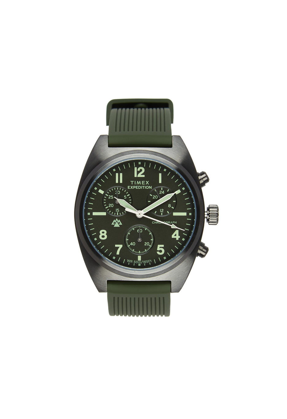 Timex Expedition Capstone Chrono 41mm Watch - Gunmetal / Green / Green