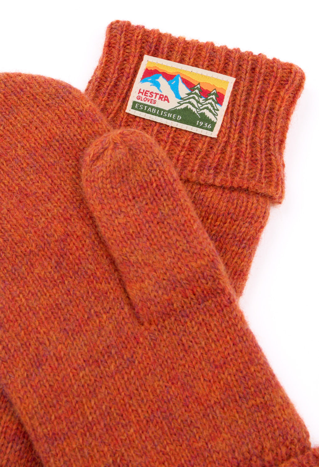 Hestra Raggwool Mitts - Brick red