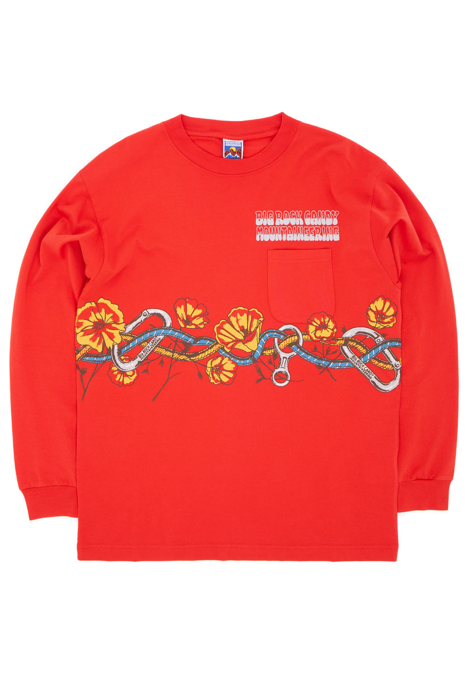 Big Rock Candy Mountaineering Valley Floor Long Sleeve Tee - Tomato