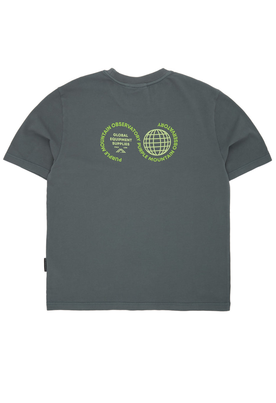 Purple Mountain Observatory Men's Globe Short Sleeve Tee - Storm Grey