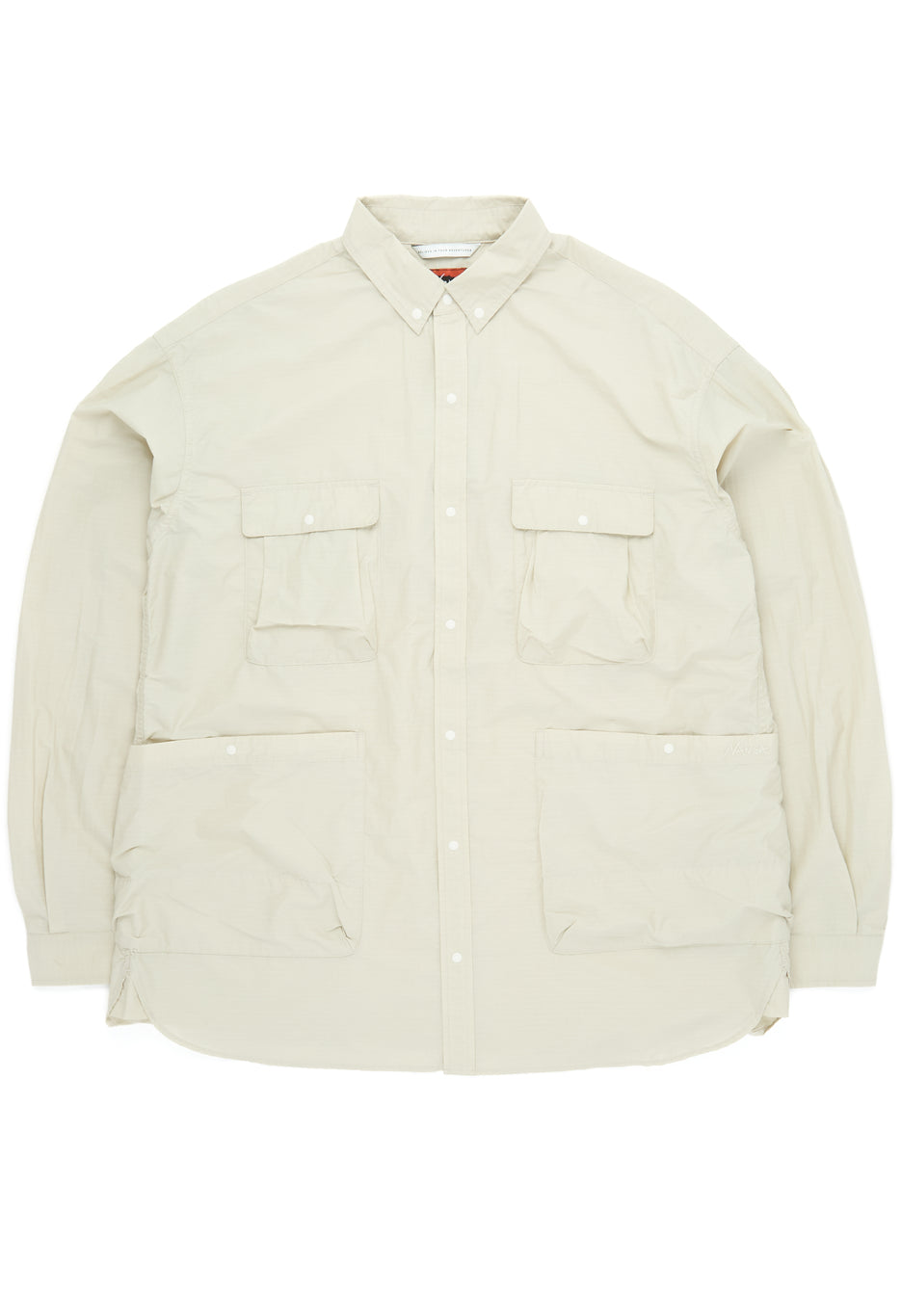 Nanga Men's Cotton / Nylon Ripstop Camp Shirt - Light Beige