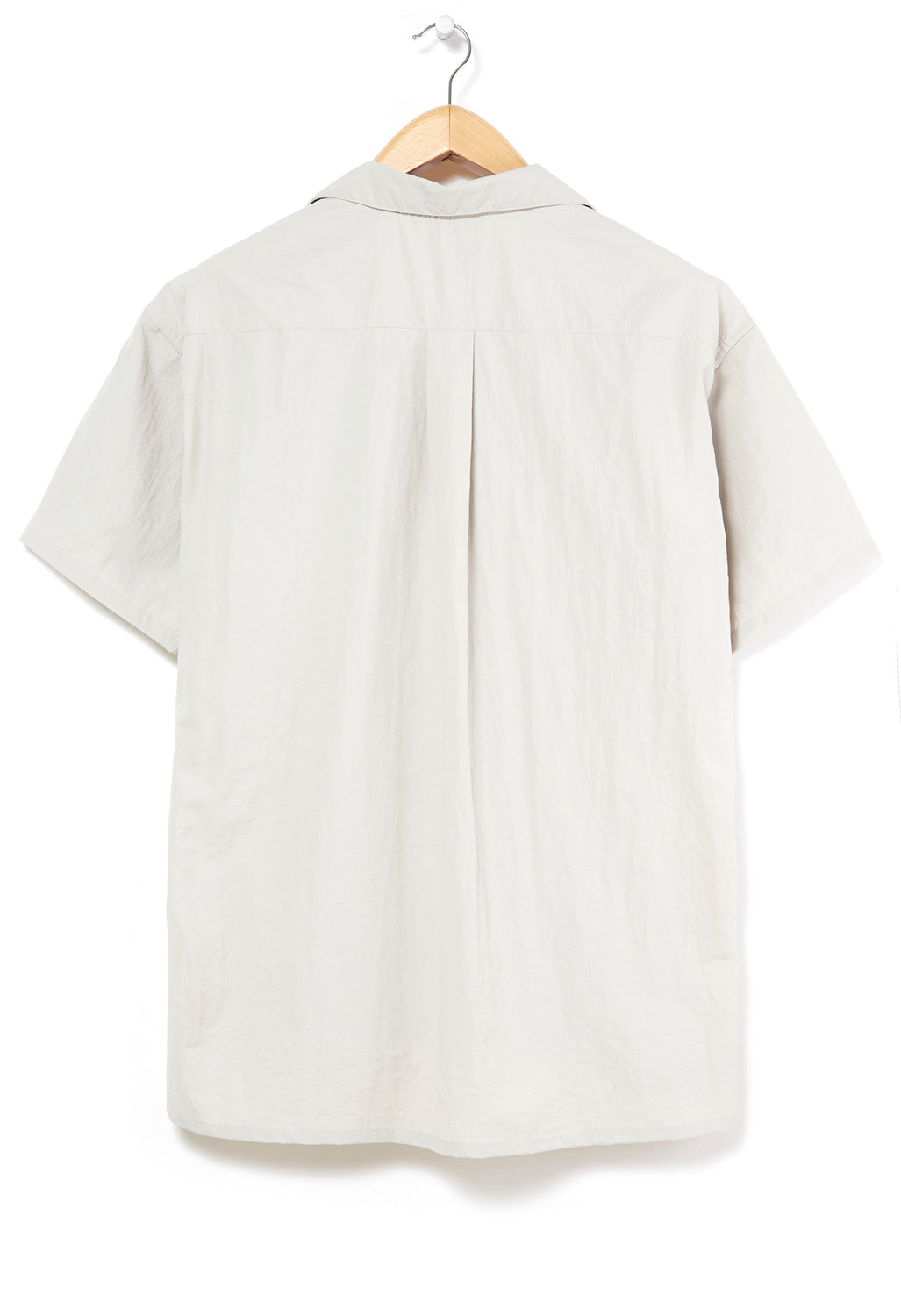 Nanga Men's Nylon Tusser Open Collar Shirt - Ivory