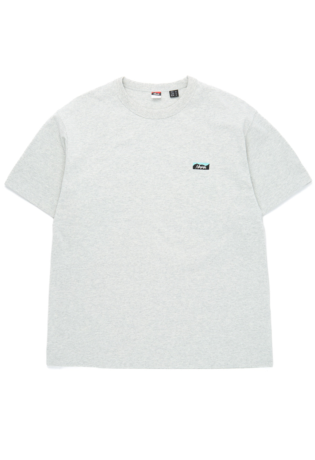 Nanga Men's Eco Hybrid Box Logo Embroidery Tee - Light Grey