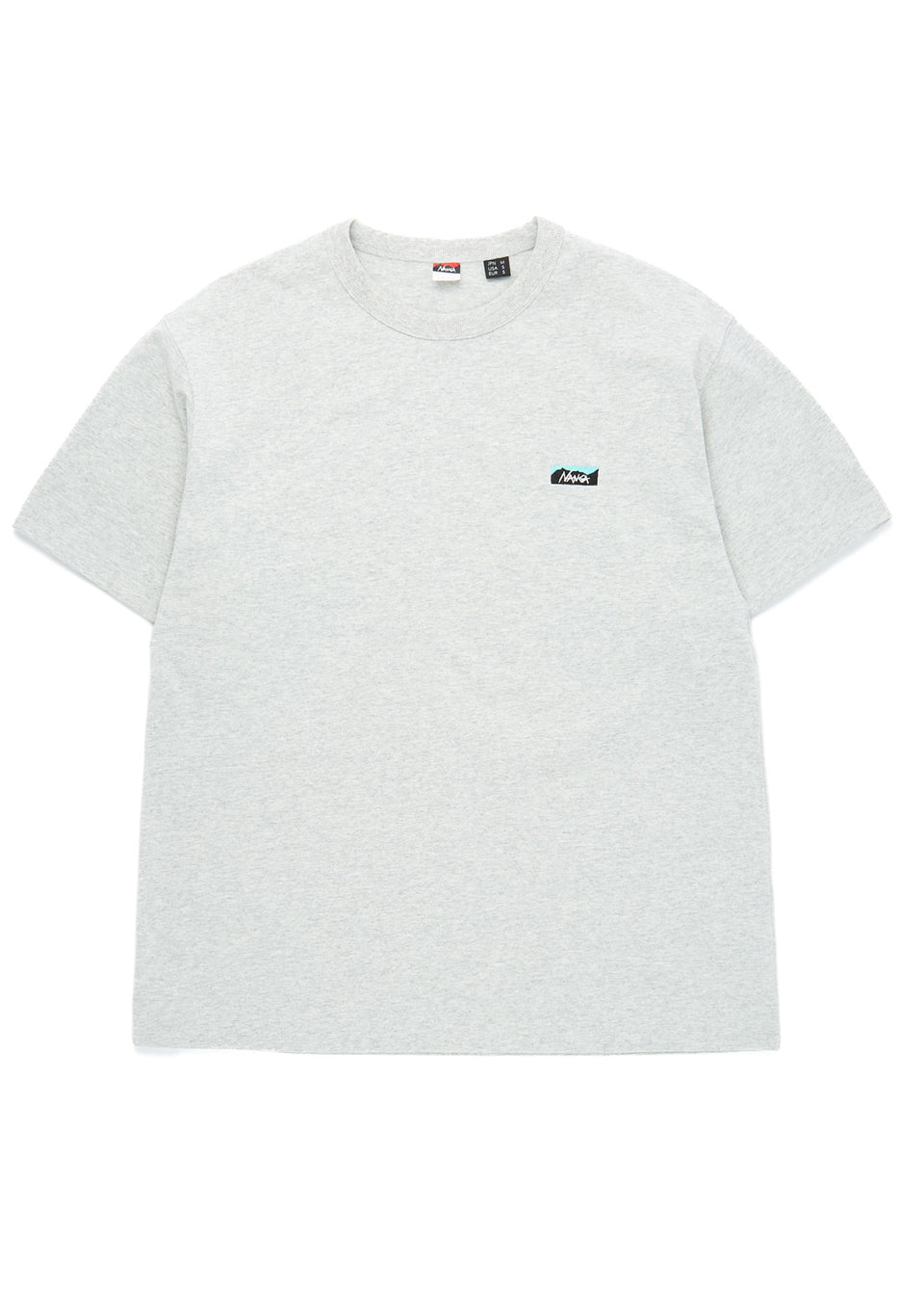 Nanga Men's Eco Hybrid Box Logo Embroidery Tee - Light Grey
