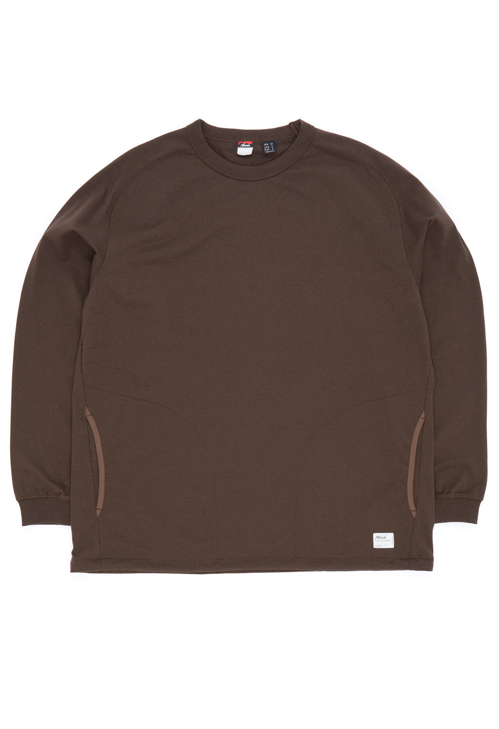 Nanga Men's Eco Hybrid Oversized Long Sleeve Tee - Brown